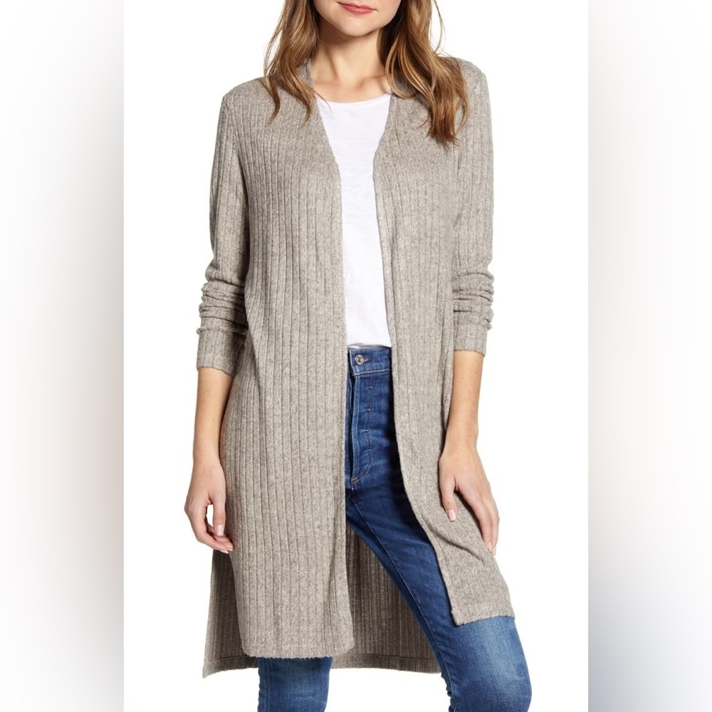 NEW Bobeau Oatmeal Soft Cardigan